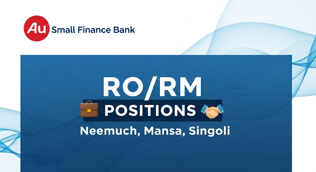 Job openings at Au Small Finance Bank